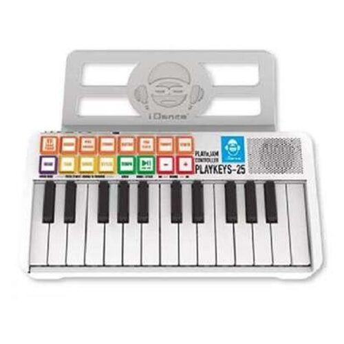 iDance Piano Infantil 25 Teclas Blanco con Partitura y Cable USB 25P