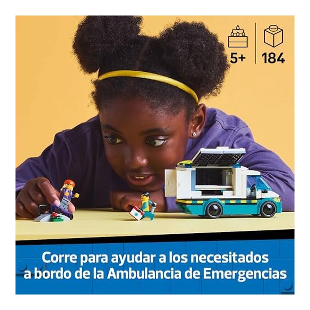 LEGO City Ambulancia de Emergencias Set Construcción 60451 - Imagen 2