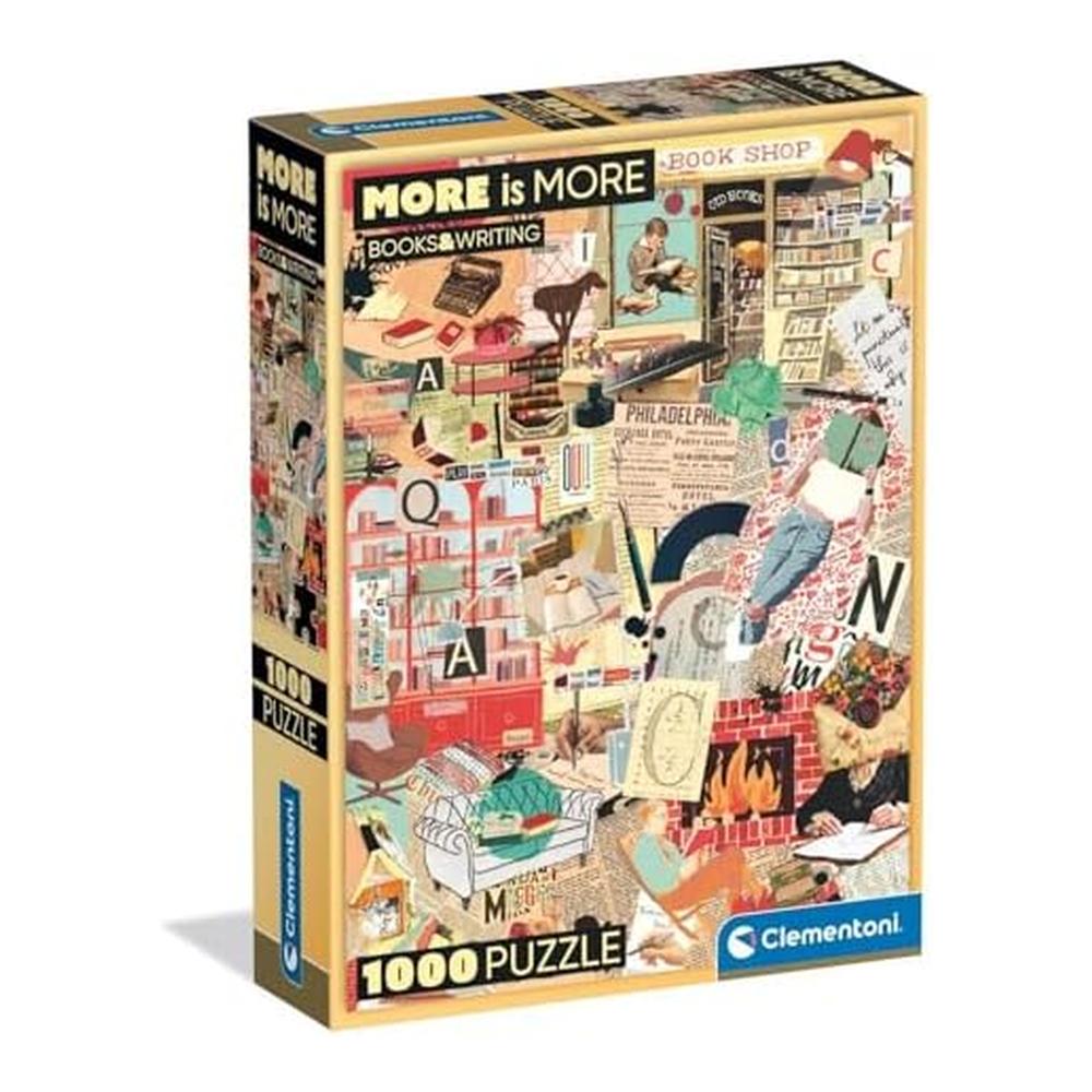 Clementoni Puzzle Adulto 1000 Piezas Books & Writing More Is More 37074 37074 - Imagen 2