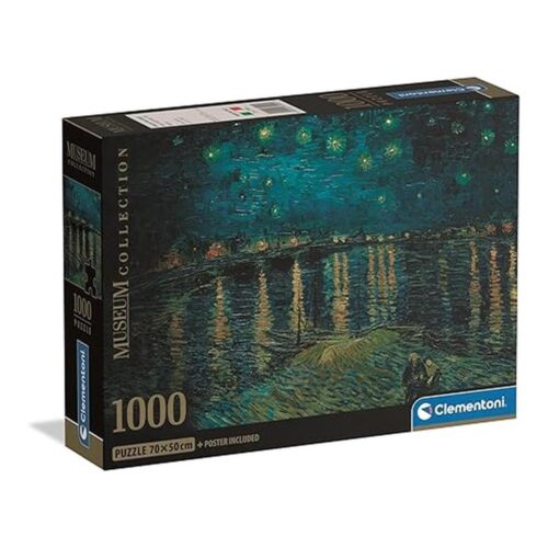 Clementoni Puzzle Adulto 1000 Piezas Night Over the Rhone Museum 37095 37095