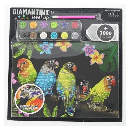 Perlitas de manualidades Diamantiny Level Up mosaico de aves