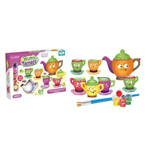 Decora Set con pinturas juego de té escayola 24735