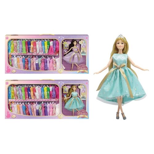 Caja de muñecas princesa con 26 vestidos Modelos Surtidos 25296