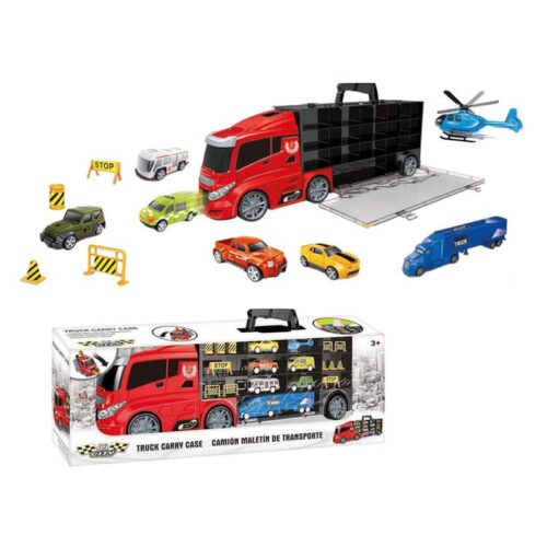 Camión maletín de transporte con vehículo y señales 25305