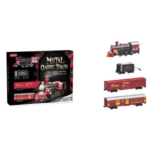 Tren clásico de meta por piezas negro y rojo 25307