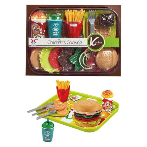 Set de bandeja con hamburguesa y bebida 25476