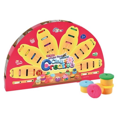Set de 24 botes de plastilina multicolor Clay Creative 25941
