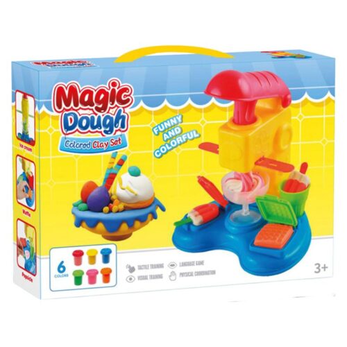 Magic Dough Colored Clay Set Heladera con seis botes de plastilina 25959
