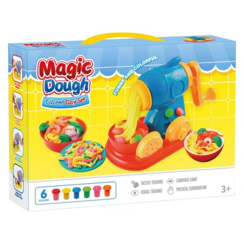 Magic Dough Colored Clay Set Máquina para hacer pasta con seis botes de plastilina 25960