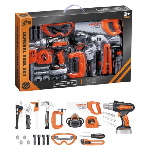 Caja de herramientas infantil con destornillador eléctrico 25155