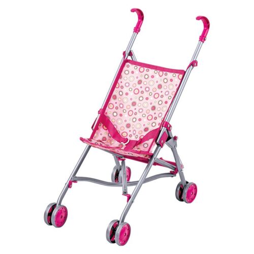 Silla bastón gris y rosa con estampado de lunares 25711