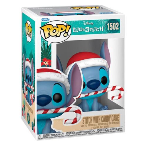 Funko Pop Lilo & Stitch Stitch con Bastón de Caramelo Edición Holiday 80036