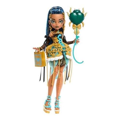 Mattel Monster High Cumplespantos Cleo De Nile Muñeca Fiesta Dorada JBG76
