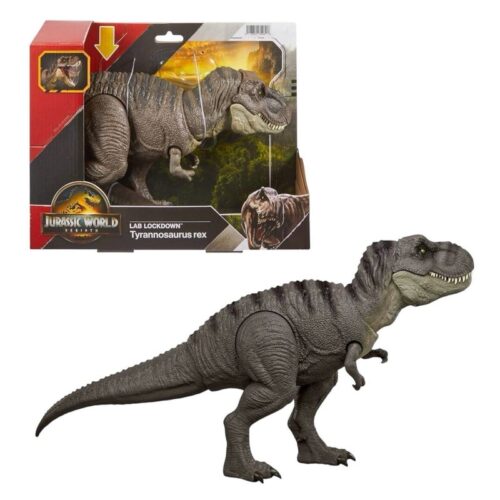 Mattel Jurassic World Tyrannosaurus Rex Lab Lockdown Dinosaurio JGM16