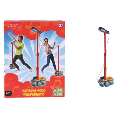 Micrófono karaoke echo LED con pie interactivo 25871