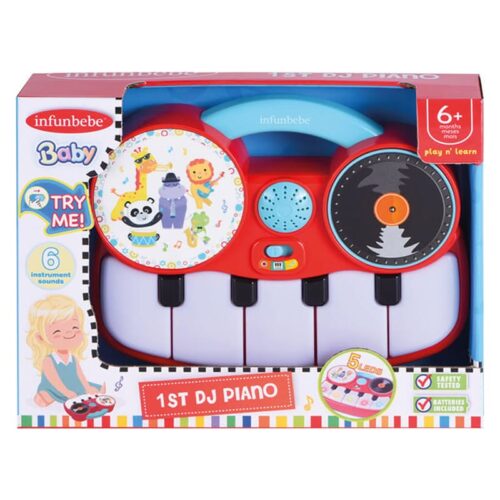 Mi primer piano DJ con luces led y sonidos Infunbebe 25872