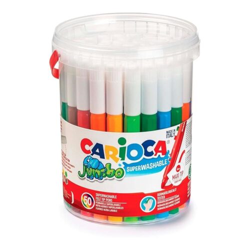 Carioca Rotuladores Punta Maxi Superlavables Bote 50 Uds 42312