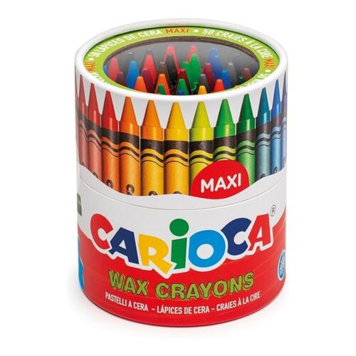 Carioca Ceras Maxi Wax Lavables Bote 50 Unidades 42388