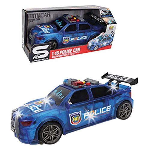 Coche de policía Radio Control escala 1:16 con luces 25373