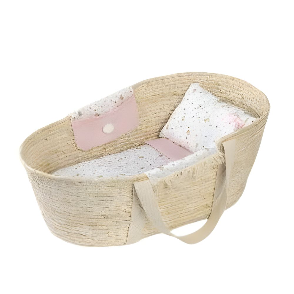 Capazo natural bebé 49x22cm Llorens 201