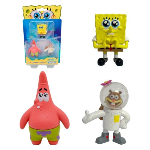 Bizak Bob Esponja Pack 3 Figuras 5 cm Bob Esponja, Patricio y Arenita 64393001-1