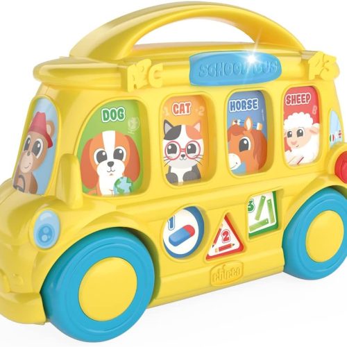 Juguete infantil autobús amarillo con figuras animales 11297 CHICCO