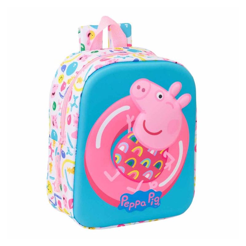 Safta Mochila Peppa Pig rosa para guarderia 3D 622572011