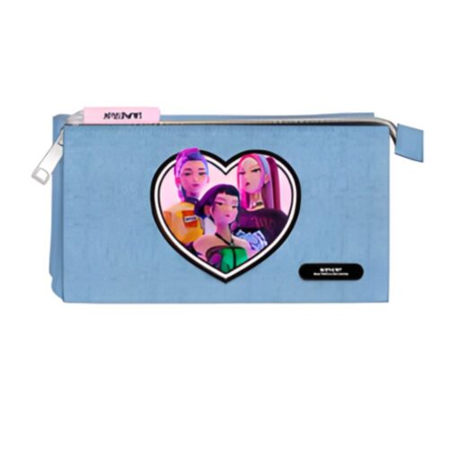 Safta Estuche portatodo triple celeste corazón Las guerreras K-pop Demon Hunters 842651744