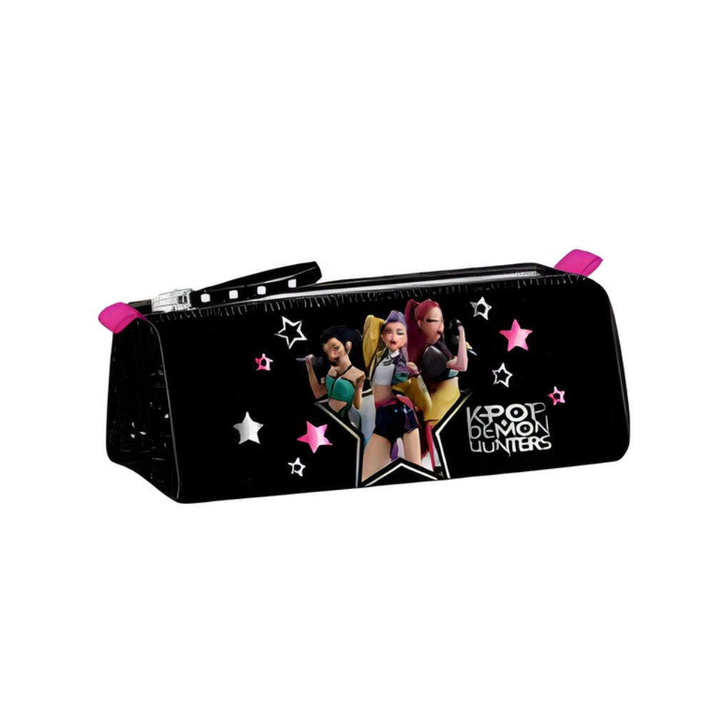 Safta Estuche portatodo negro y fucsia Las guerreras K-pop Demon Hunters 842668742