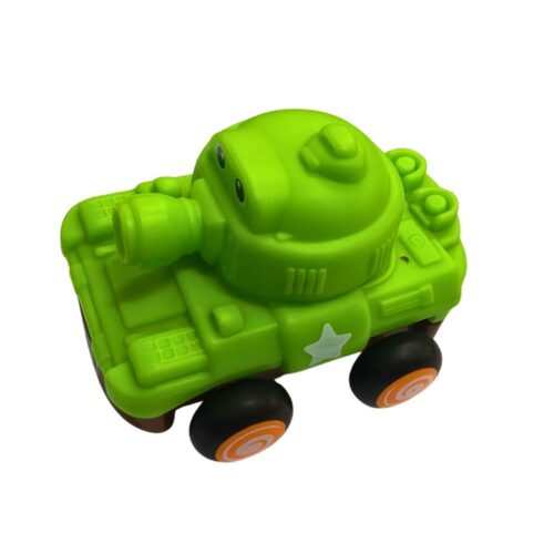 Coche de vinilo para bebes tanque militar en color verde 21-126