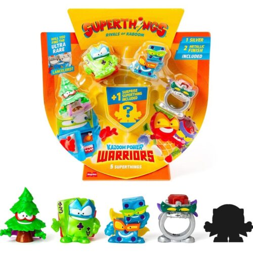 SuperThings Kazoom Power Warriors pack de 4+1 figuras modelo 4-6 anillo PL CB/43592 4-6
