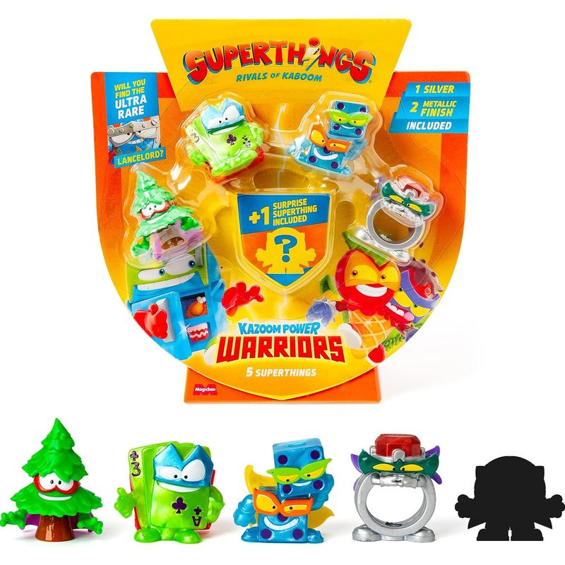 SuperThings Kazoom Power Warriors pack de 4+1 figuras modelo 4-6 anillo PL CB/43592 4-6