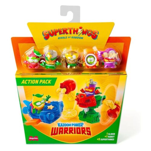 SuperThings Kazoom Power Warriors action pack verde 1-4 Magic Box CB/43677 vd 1-4