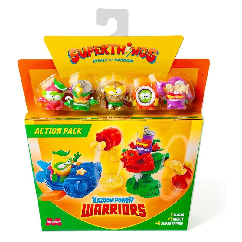 SuperThings Kazoom Power Warriors action pack verde 1-4 Magic Box CB/43677 vd 1-4
