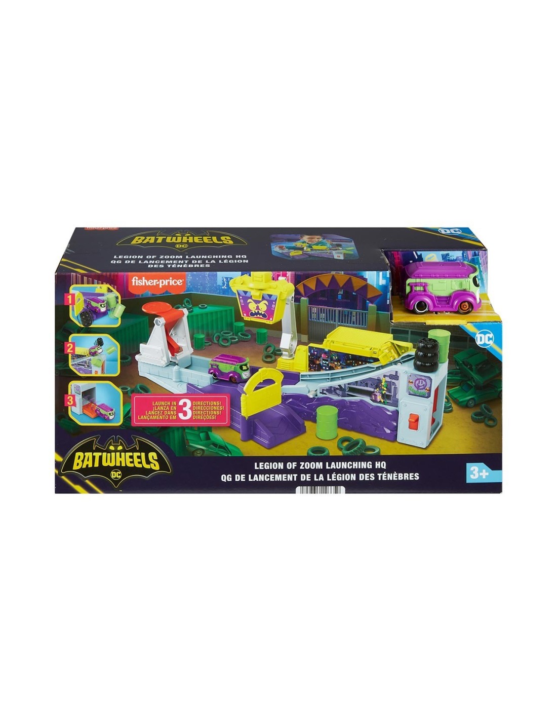 Pista Legión de Zoom Batwheels Fisher-Price con Lanzador HNP07