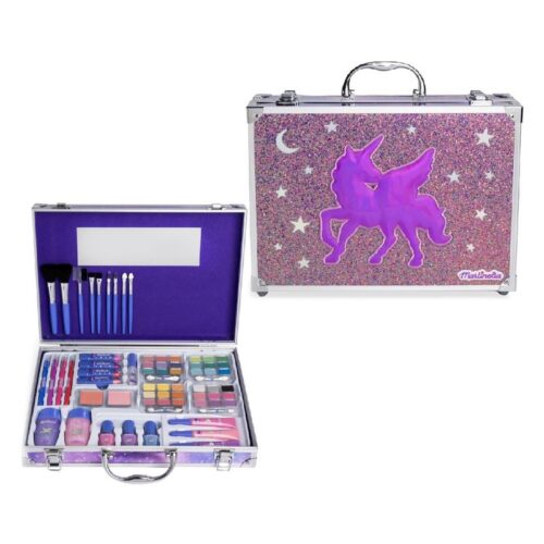 Aquarius Cosmetics Martinelia gran maletín de maquillaje Galaxy Dreams color morado y unicornio 12069