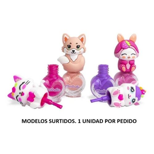 Aquarius Cosmetics Martinelia esmalte de diferentes colores con animalitos 44107
