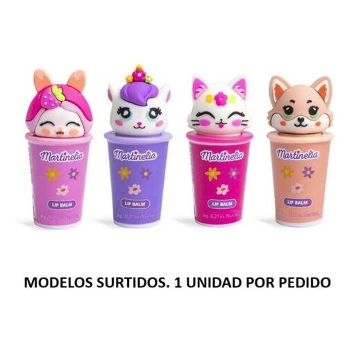 Aquarius Cosmetics Martinelia bálsamo labial con diferentes sabores y animalitos 44109