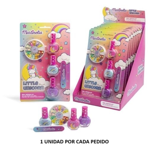 Aquarius Cosmetics Martinelia set de 3 esmalte para uñas unicornio con lima y abalorios 85492