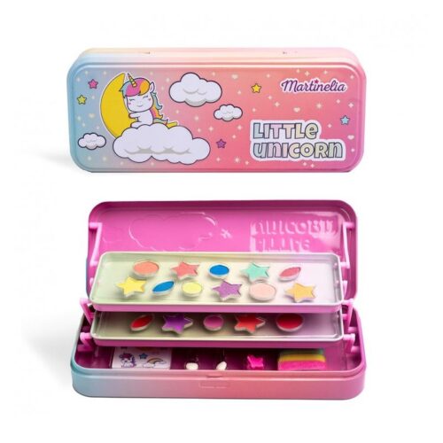 Aquarius Cosmetics Martinelia estuche de maquillaje de 3 niveles con brochas y stickers 85500