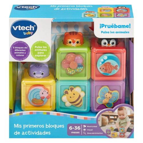 Vtech mis primeros bloques de actividades juego con cubos encajable para bébes 80-577522