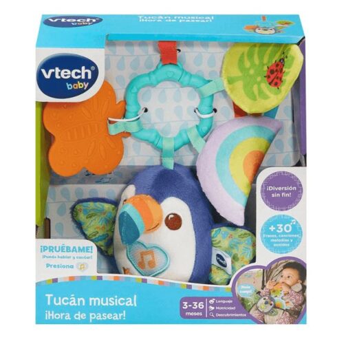VTech tucán musical ¡Hora de Pasear! juguete con texturas y melodias para bébes 80-587022