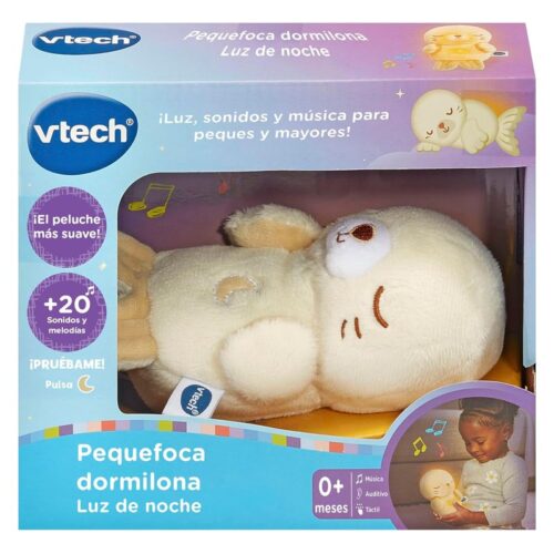 Vtech pequefoca peluche interactivo para dormir con luz y relajantes melodias 80-592822