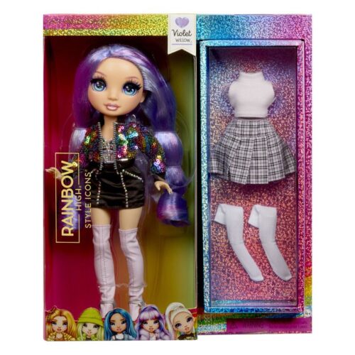 MGA Rainbow High Muñeca Violet Style Icons Fashion Dolls pelo color morado 431602