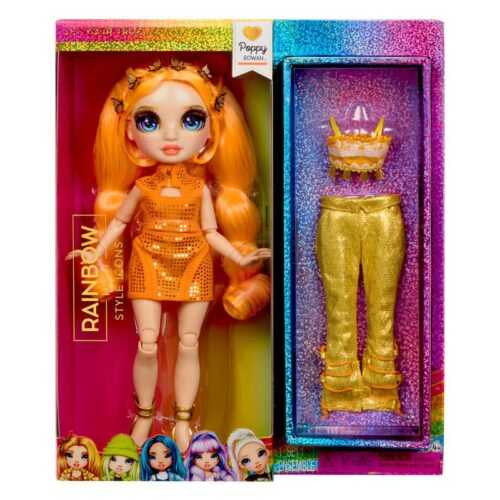 MGA Rainbow High Muñeca Poppy Style Icons Fashion Dolls pelo color naranja 431626