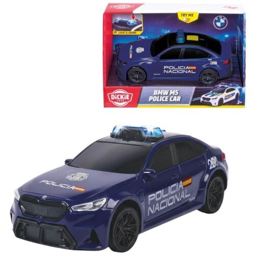 Simba BMW M5 coche de la policia nacional de 15cm con luces y sonido Dickie Toys 203712037SI2