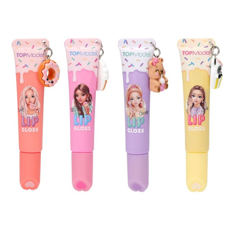 Brillo de labios Candy Glam Top Model con llaverito Surtidos 14087