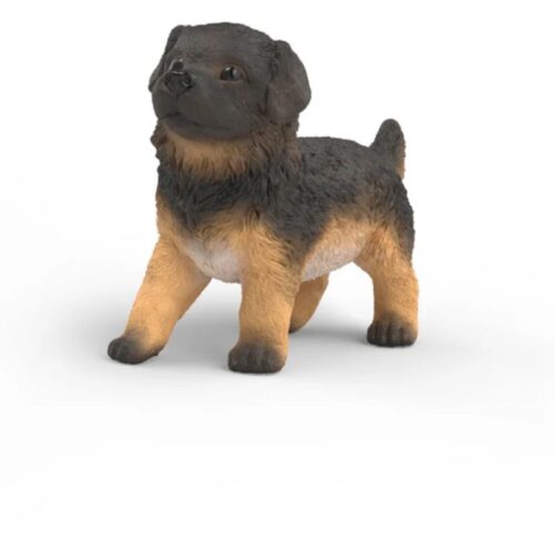 Schleich figura de cachorro pequeño de pastor alemán marrón y negro 14925