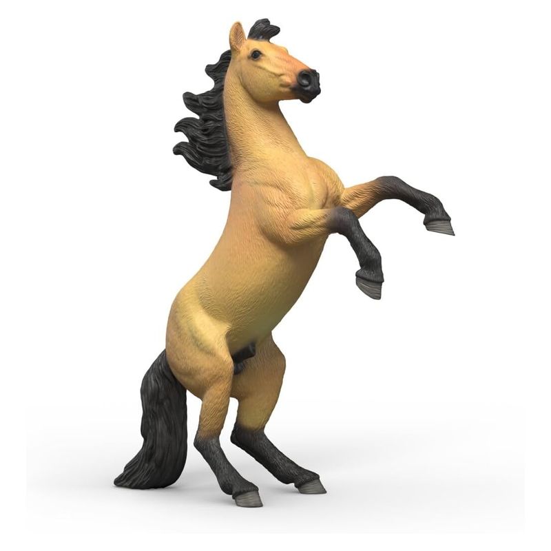 Schleich figura realista de caballo mustang macho de pie con crin de color negra 14921