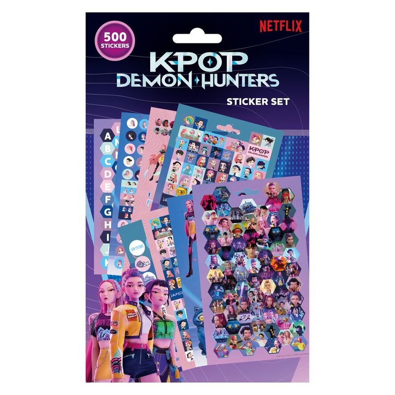 Set de pegatinas surtidas (500 stickers) K-Pop Demon Hunters PS2510684